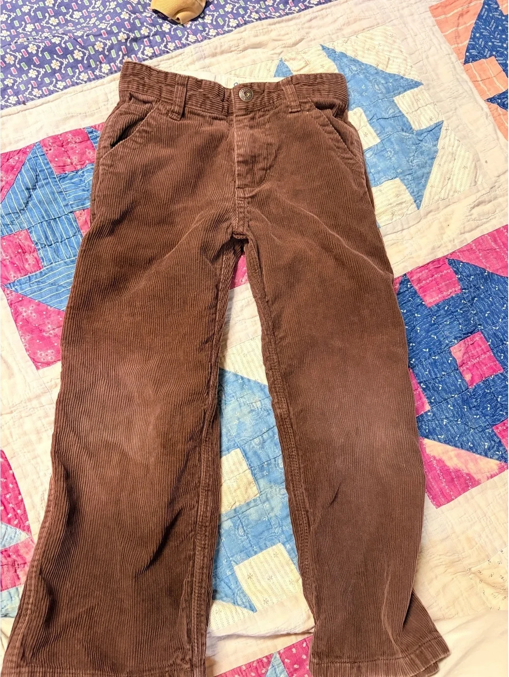 Vintage OshKosh B'gosh Brown Corduroy Pants Toddler Boys Size 5 Adjustable Waist